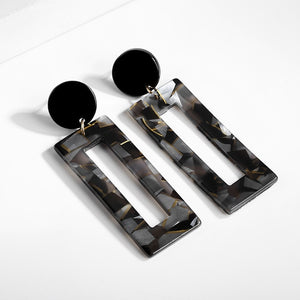 Acrylic Square Geometric Drop Earrings